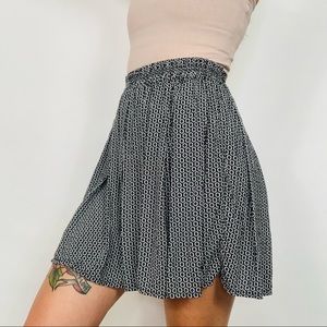 BRANDY MELVILLE Black Ditsy Floral Mini Skirt S